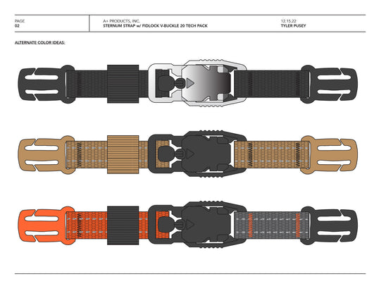 20 mm Sternum Strap Design Tech Pack with FIDLOCK V-BUCKLE 20 (Digital Download)