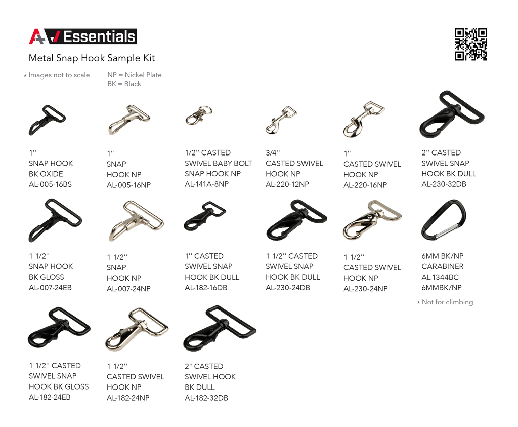 A+ Essential Metal Snap Hook Sample Kit • A+ Products Inc