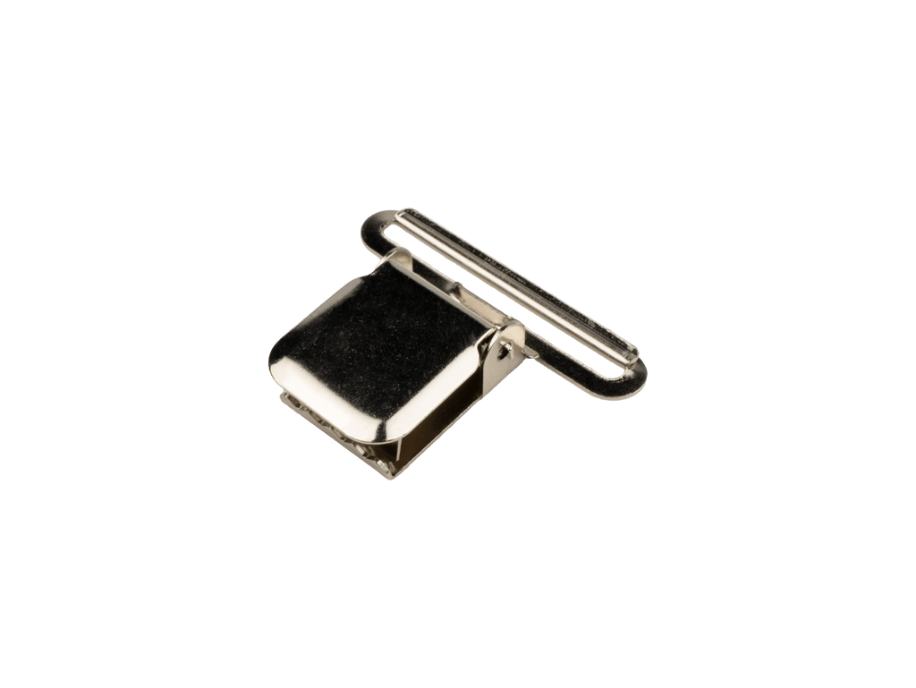 1 1/2 Inch Industrial Black Plated Metal Suspender Clip - Strapworks
