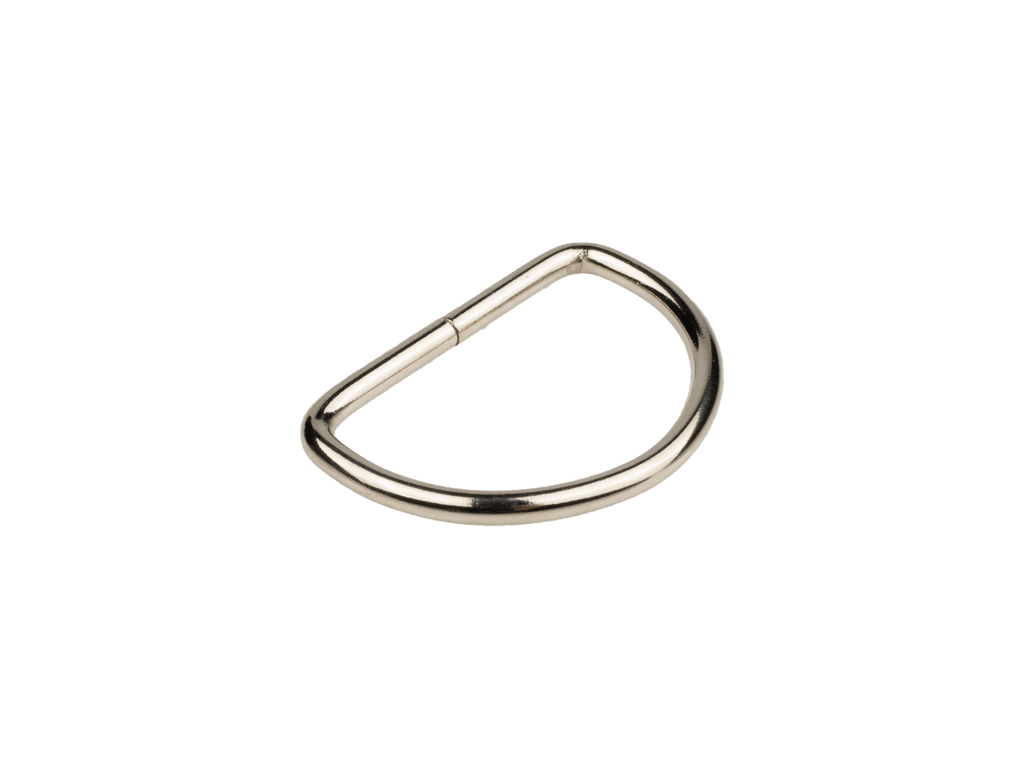 25 mm / 1 inch D Ring in Nickel Finish