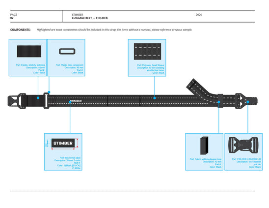 40 mm Luggage Strap Design Tech Pack with FIDLOCK V-BUCKLE 40 (Digital Download)
