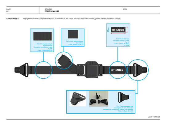 15 mm Sternum Strap Lite with Suspender Clips Design Tech Pack with FIDLOCK SNAP buckle 15 (Digital Download)