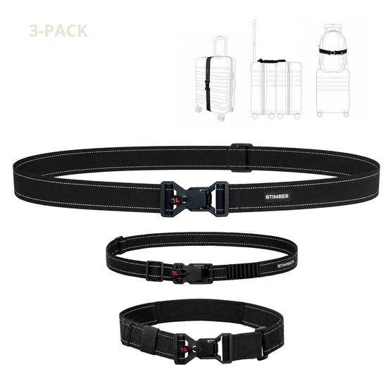 Premium Luggage Strap 3-Piece Set by 8TIMBER™