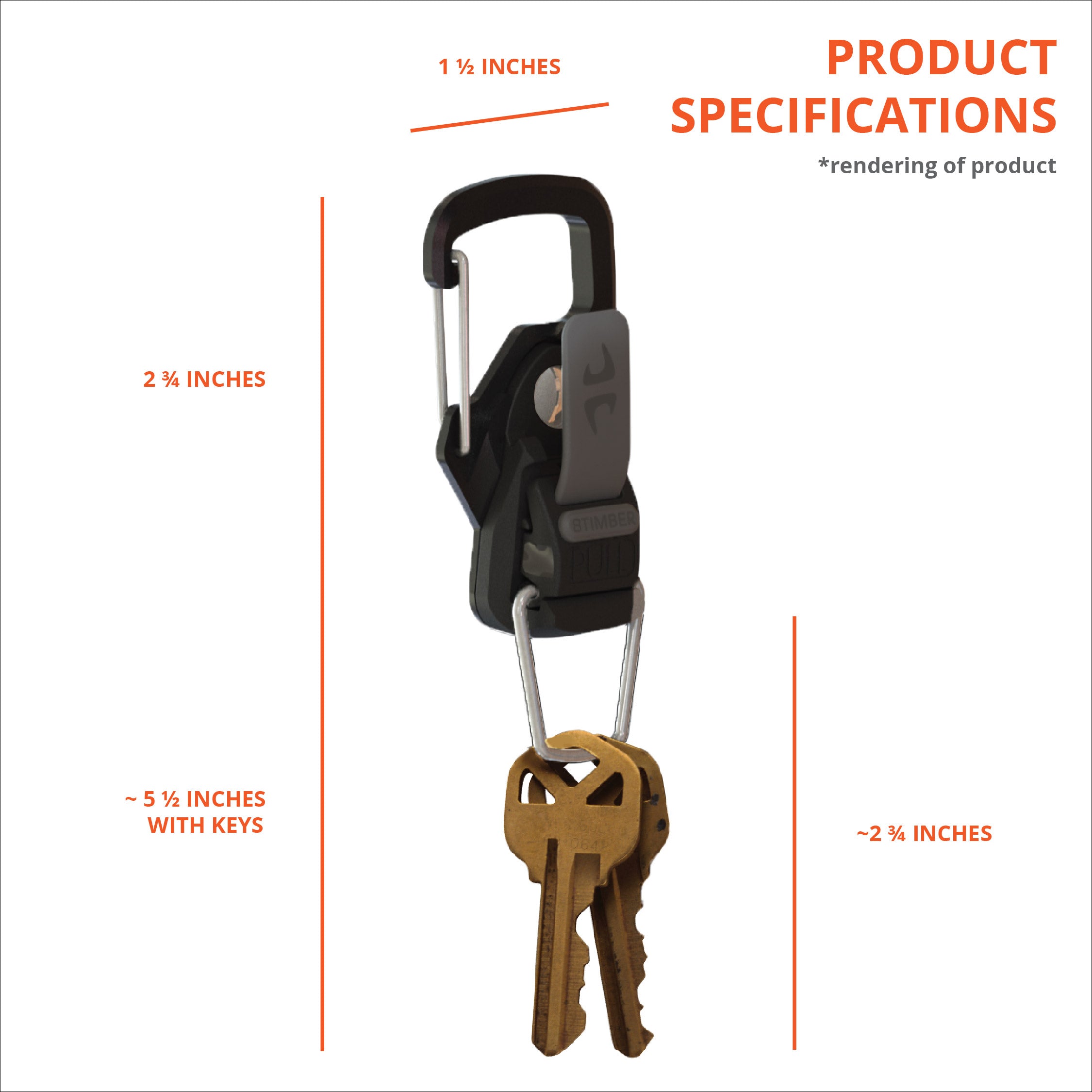 Terra Clip Magnetic Keychain by 8TIMBER Build Your Carry Series