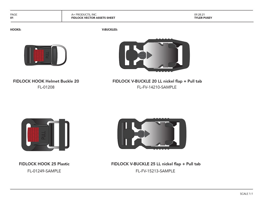Digital Buckles FIDLOCK Buckle Kit — Digital Vector Assets File • A+ Products, Inc.