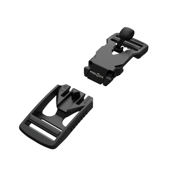 V-BUCKLE 25 LL Black Flap with Pull Tab