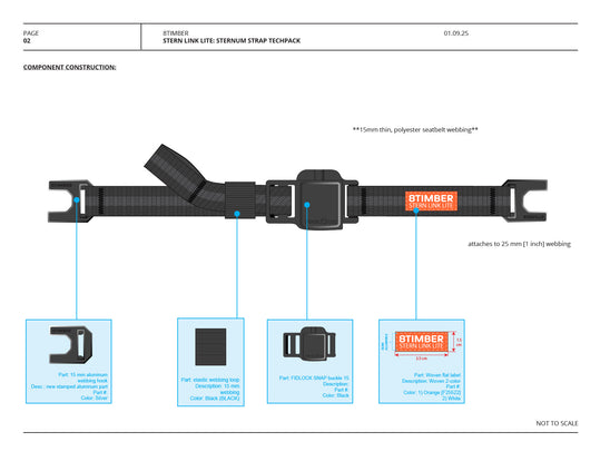 15 mm Sternum Strap Design Tech Pack with FIDLOCK SNAP buckle 15 (Digital Download)